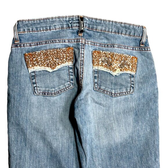 Twenty X Jeans Womens 7/8x34 Houston Lowest Rise Bootcut Embroidered Slim Fit - Picture 7 of 14